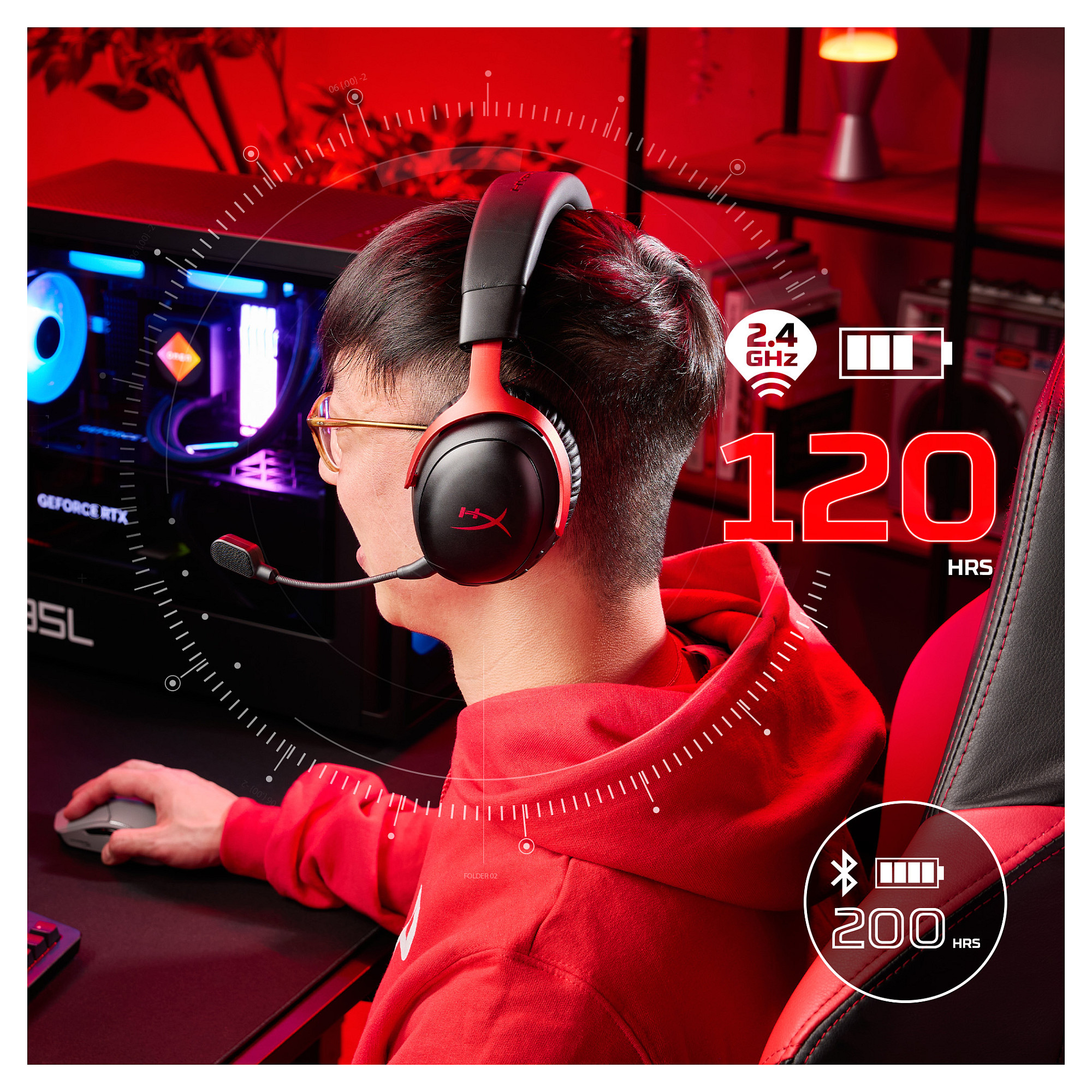 Kufje Gaming  HyperX Cloud III S / Wireless / 2.4 GHz + Bluetooth - Zezë 8