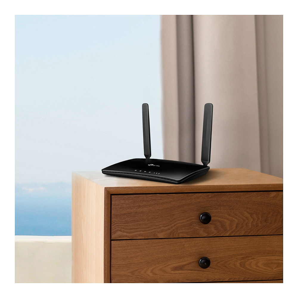 TP-Link, TL-MR6400, Ruter 4G LTE Cat 4, Wi-Fi 4 N300, 2.4 GHz, 1× LAN/WAN + 3× LAN 10/100 Mbps, Nano-SIM – Zezë 5