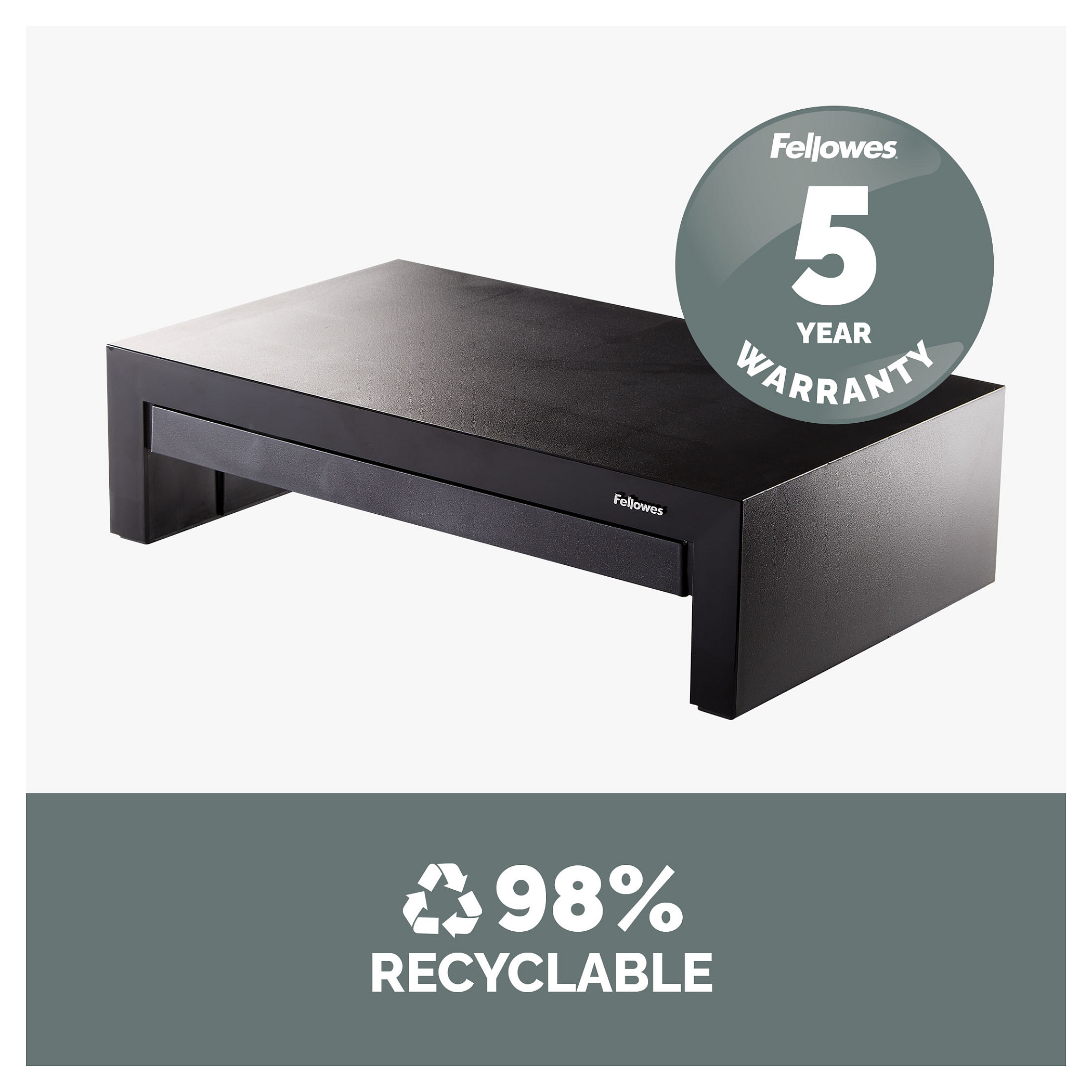Mbajtëse për Monitor Fellowes Designer Suites / deri 21" / deri 18kg / 3 Nivele Lartësie / Sirtar Ruajtjeje - Zezë 6