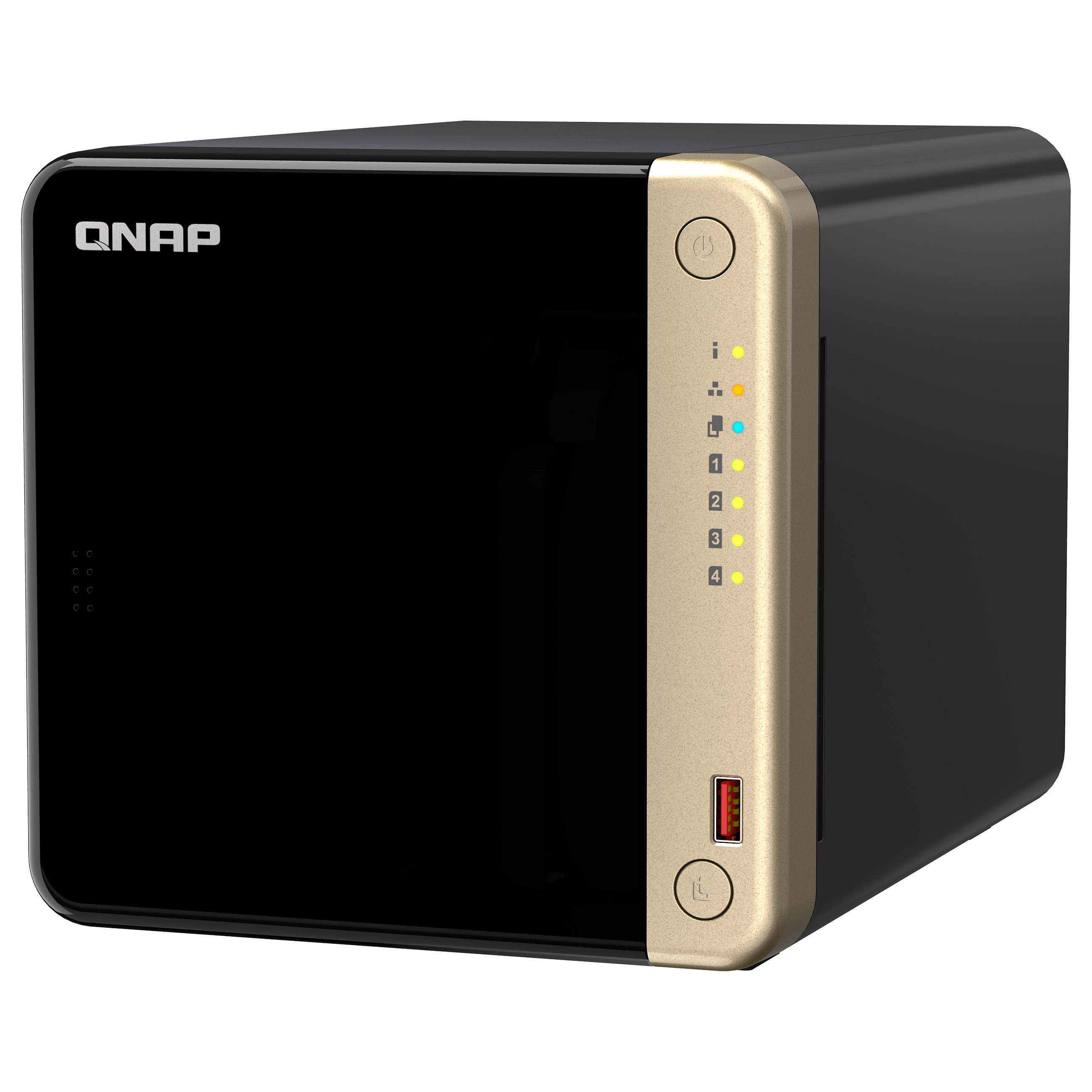 QNAP TS-464-8G 4-Bay NAS Server – Intel Celeron N5095, 8GB DDR4, 2x 2.5GbE, M.2 SSD Cache 5