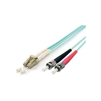 Kabllo për Rrjet Equip LWL Patch Cable LC–ST / 1.00m / Multimode Duplex OM3 / Blu – Polybag