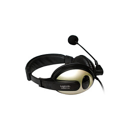 Kufje me kabllo LogiLink HS0011A / Stereo / 2 × 3.5 mm / 20–20000 Hz / 2.2 m - Zezë/Ari 2