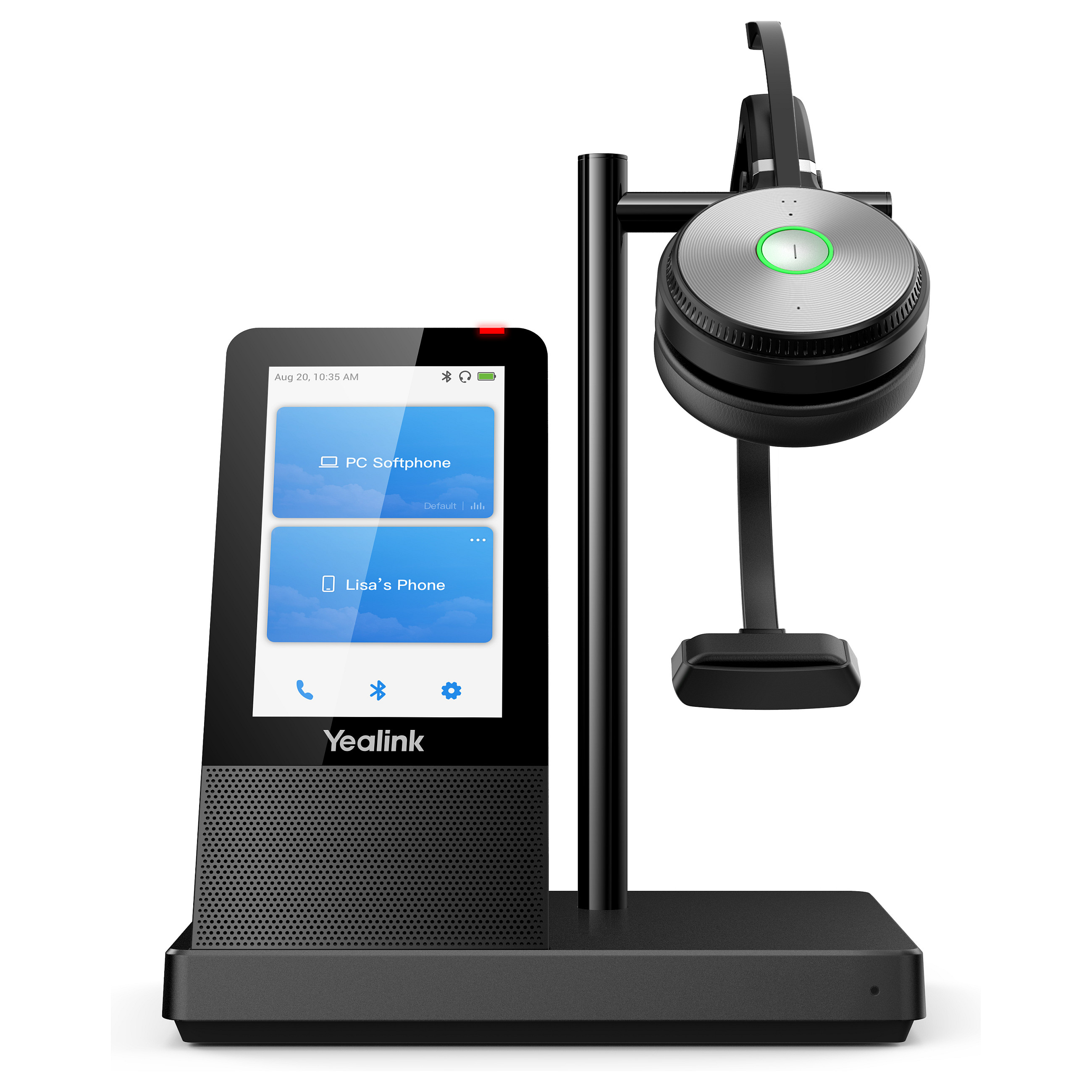 Kufje pa kabllo Yealink WH66 Mono UC / DECT / Mono / 160m / 13 orë / UC / Mikrofon me reduktim të zhurmës - Zezë 3
