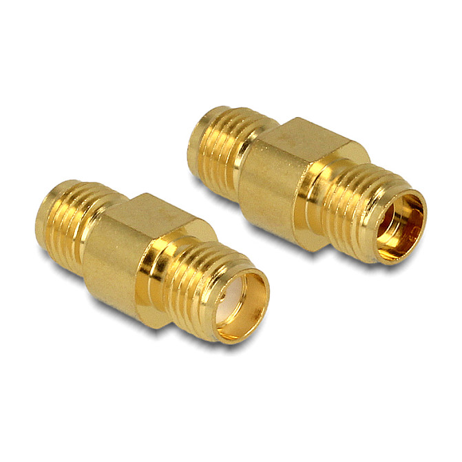 DELOCK HF Adapter SMA Socket to SMA Socket 50 Ohm – RF Antenna Coupler / Extension Adapter