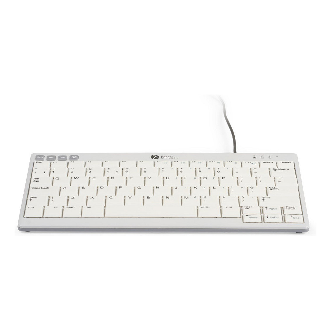 Tastierë me kabllo BakkerElkhuizen Ultraboard 950 V2 Compact / QWERTY / UK Language – Bardhë thumbnail 3