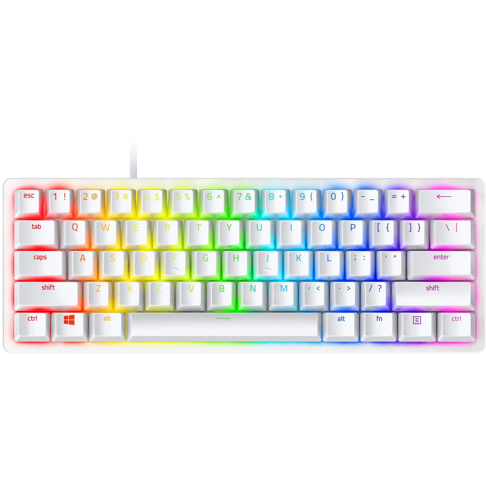 Tastierë Gaming Razer Huntsman Mini / Wired / USB-C / 60% / Red Optical - Bardhë