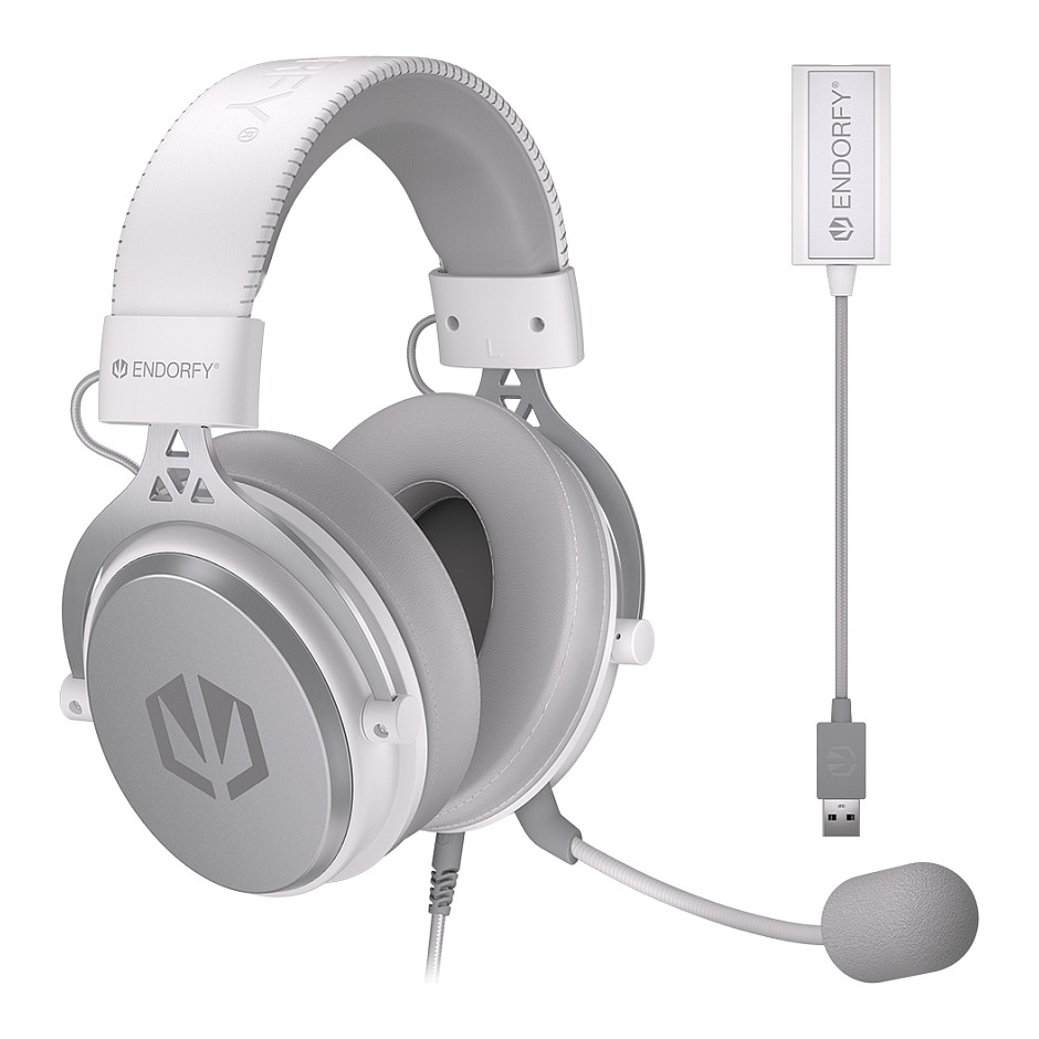 Kufje me kabllo ENDORFY VIRO Plus USB / Stereo / 20–20.000 Hz - Bardhë