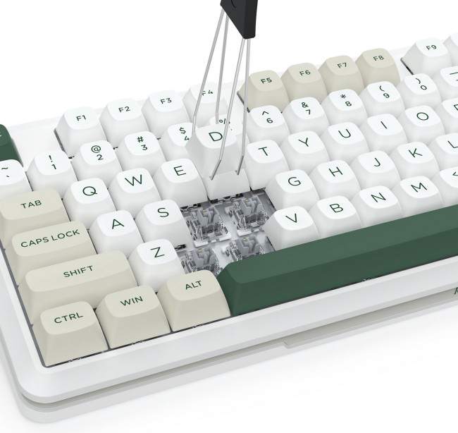 Tastierë Gaming Redragon K734WCG RGB Pro Wildslash / Wired&Wireless / QWERTY - Bardhë/Gjelbër 6