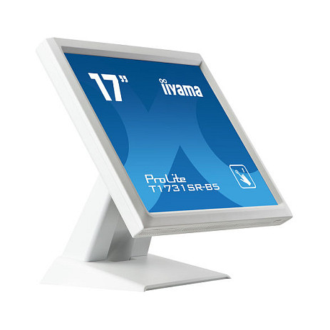 Monitor iiyama ProLite T1731SR-W5, 17", SXGA TN Touch, 5ms, HDMI+DP+VGA+USB - Bardhë