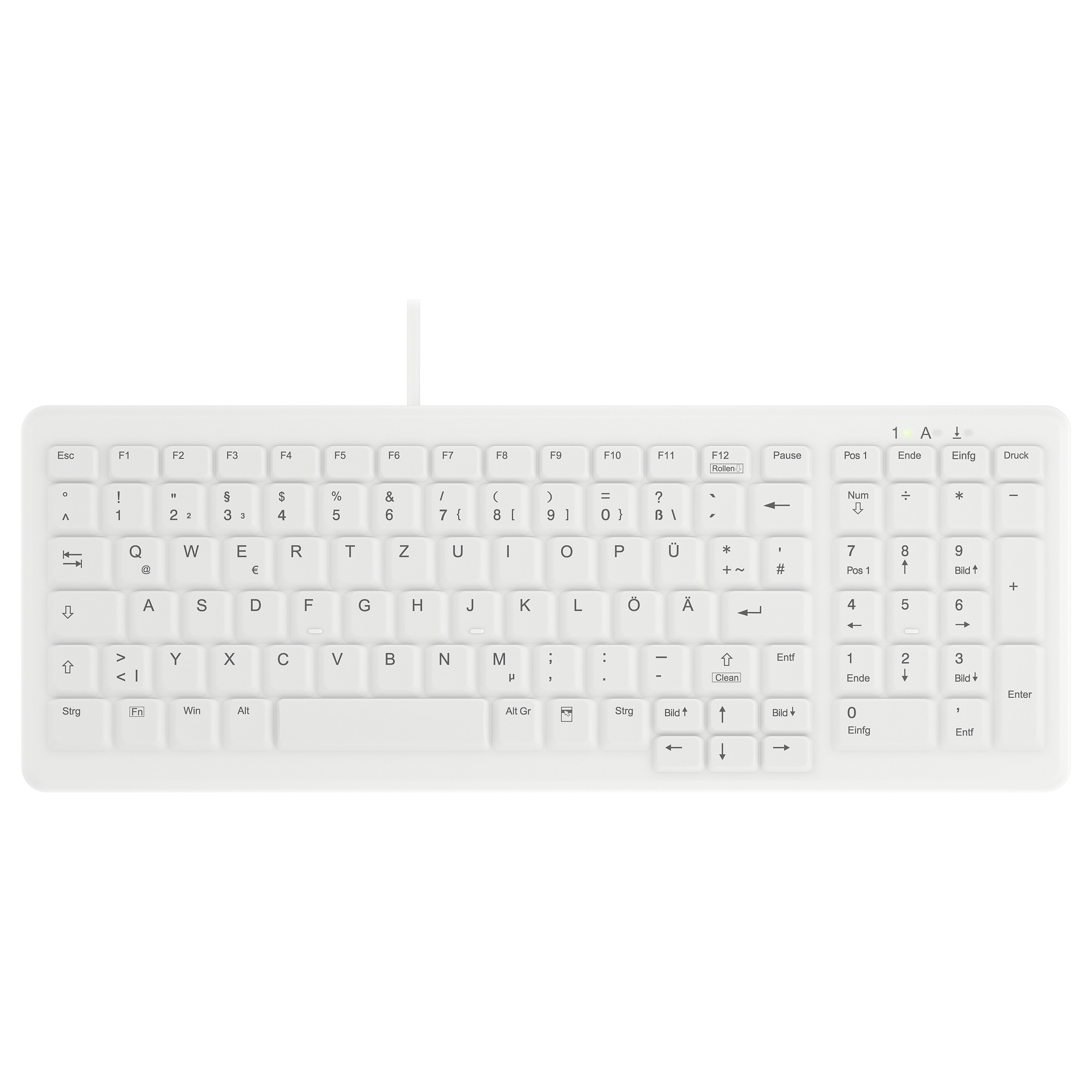 Tastierë CHERRY AK-C7000 / me kabllo / USB / e bardhë