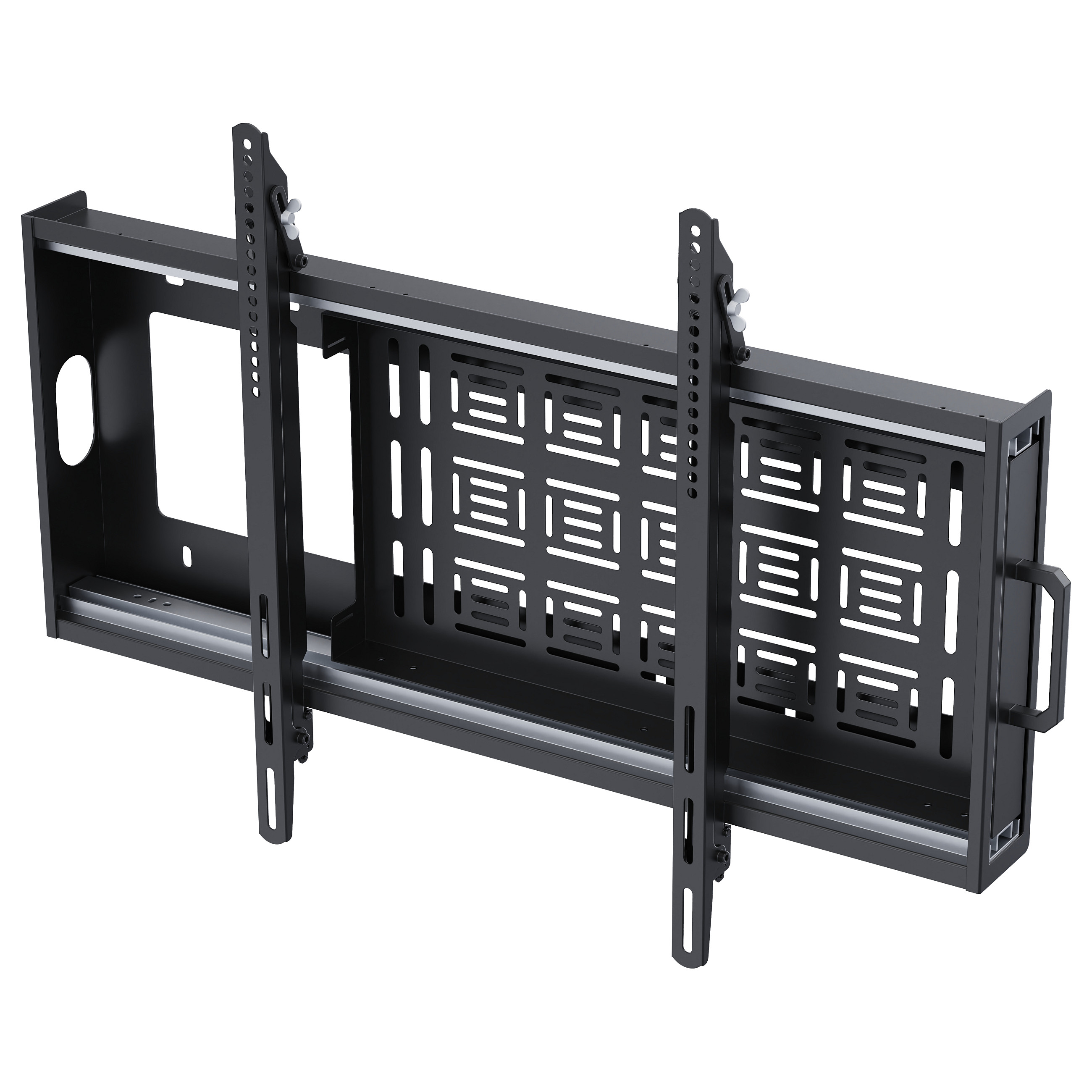 Mbajtëse për TV Vision VFM-W8X6S / 47–90" / deri 90kg / VESA 300x300–800x600 / Tilt / Slide-Out Storage - Zezë 2