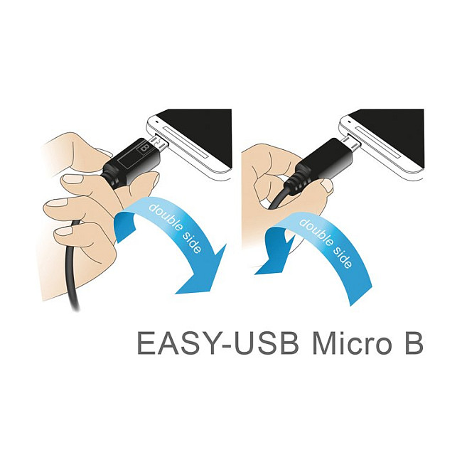 Kabllo USB DeLOCK 83854, USB-A në Micro-B, 3 m, USB 2.0 – Zezë 4