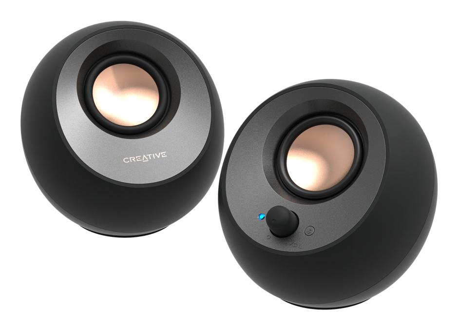 Altoparlantë Creative Pebble V3 / 51MF1700AA000 / 2.0 / 8W RMS / Bluetooth 5.0 / USB-C / AUX / 2x 2.25" Drivers – Zezë 2