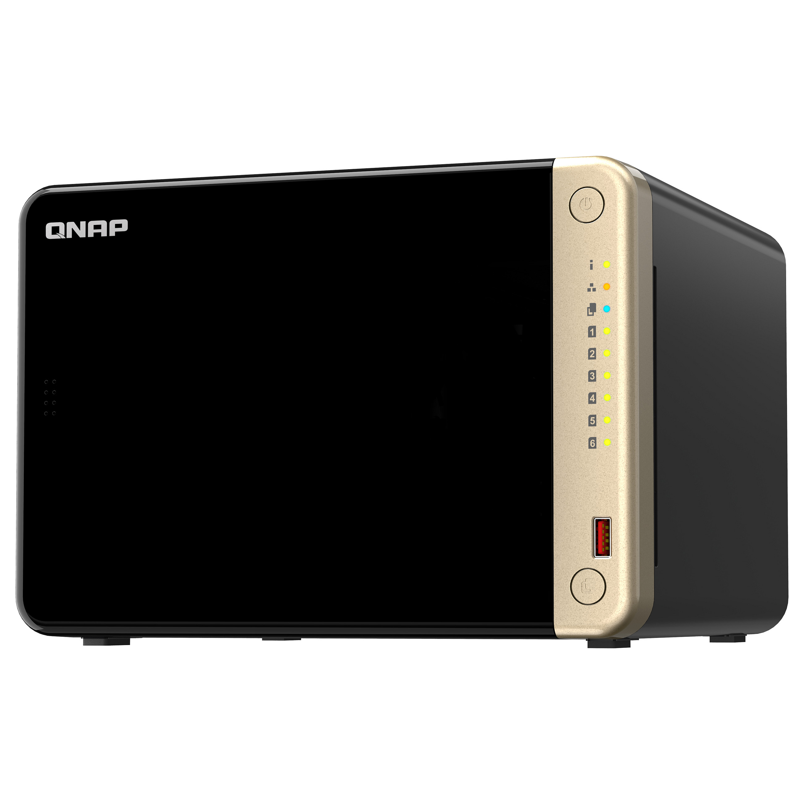 QNAP TS-664-8G 6-Bay NAS Server – Intel Celeron N5095, 8GB DDR4, 2x 2.5GbE, M.2 SSD Cache 2