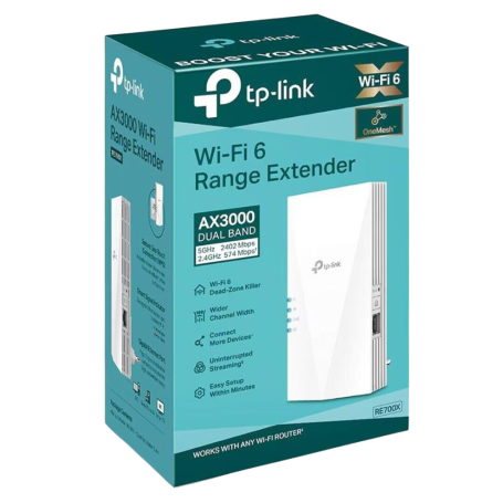 Zgjërues Wi-Fi TP-Link RE700X V1, Wi-Fi 6, AX3000, i bardhë 3
