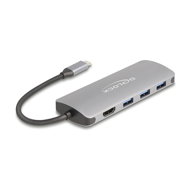 Hub USB DeLOCK 64274 / USB Type-C / 3 Porta / 1× USB 10 Gbps + 2× USB 2.0 - Gri 8