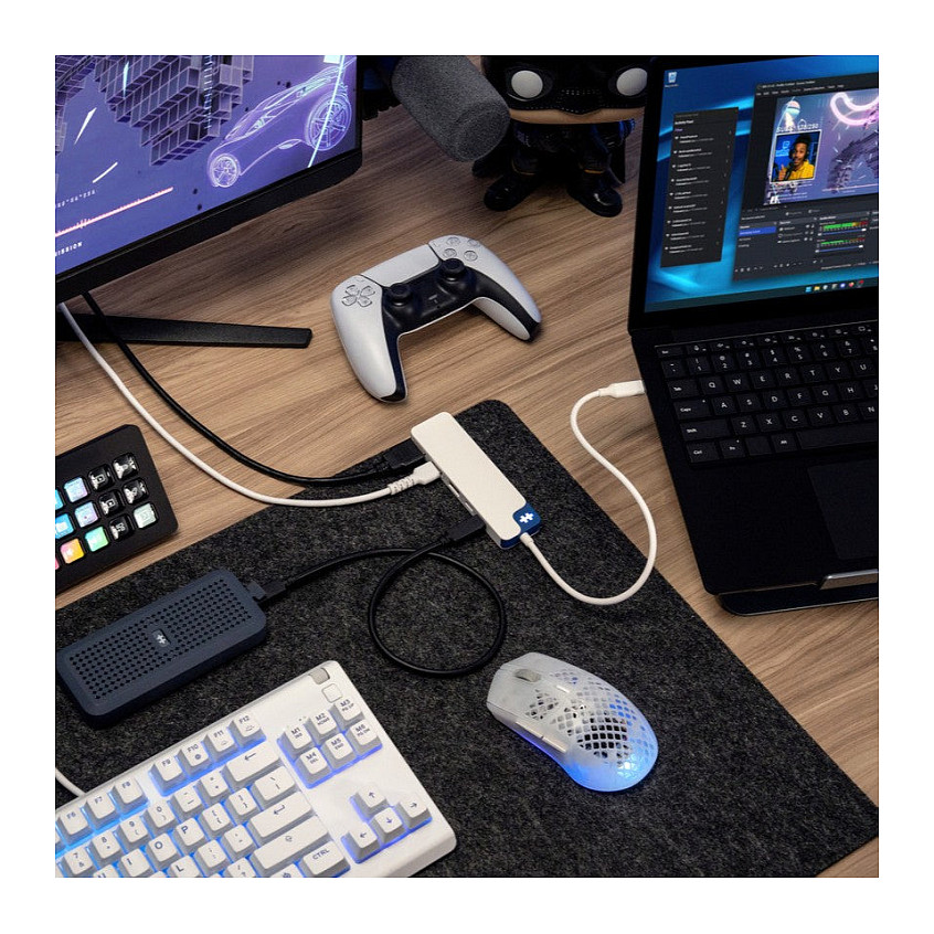 HUB Targus HyperDrive Flex / 5-Port USB-C - Bardhë / Blu thumbnail 2