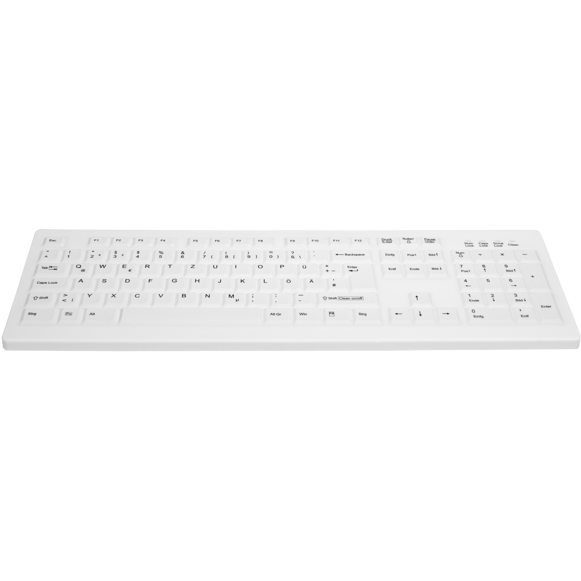 Tastierë me kabllo Cherry AK-C8100F-U1-W/US – Bardhë