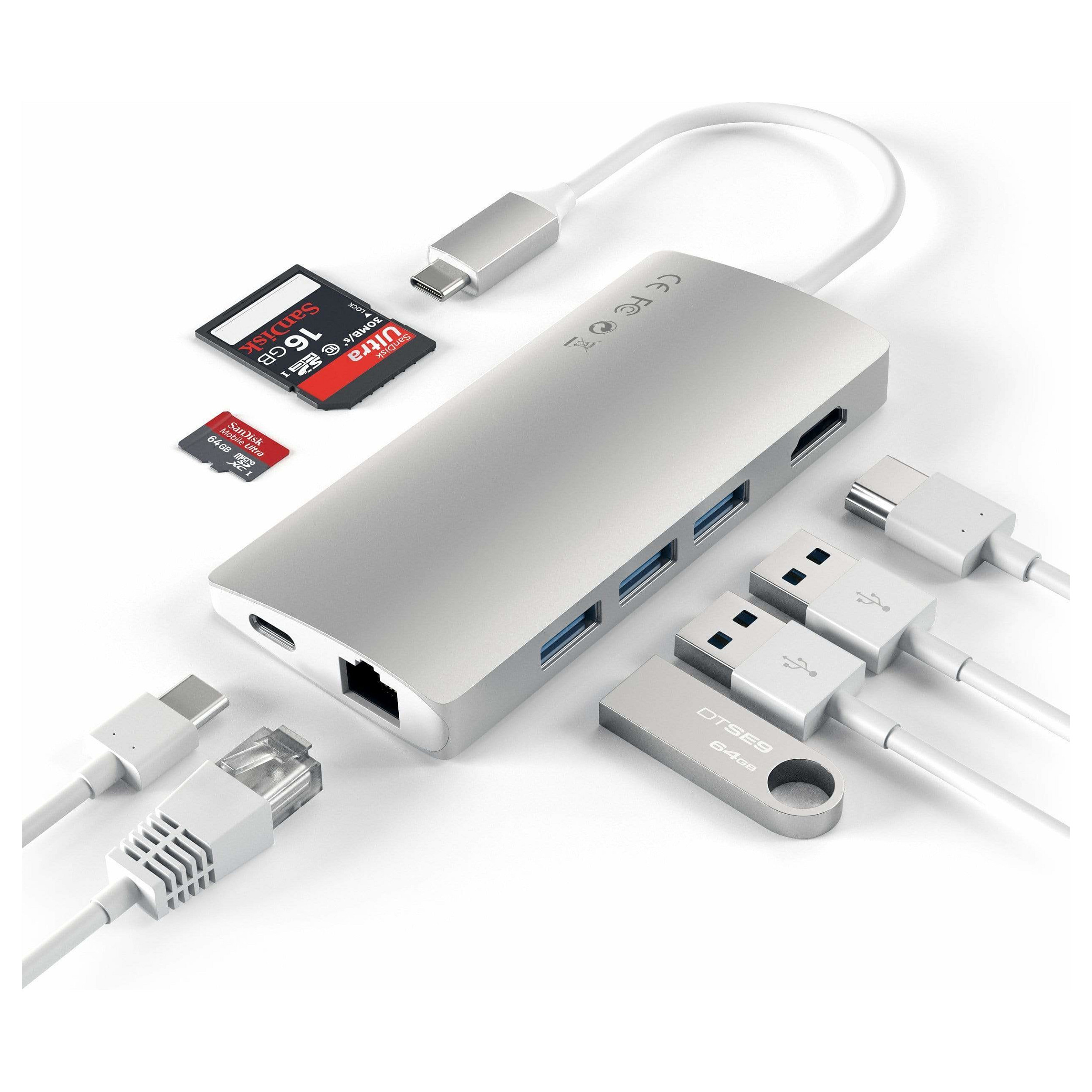 Hub Satechi ST-TCMA2S / 3x USB-A / 1x HDMI / Ethernet / SD / 1x USB-C PD 60W – Argjend 3