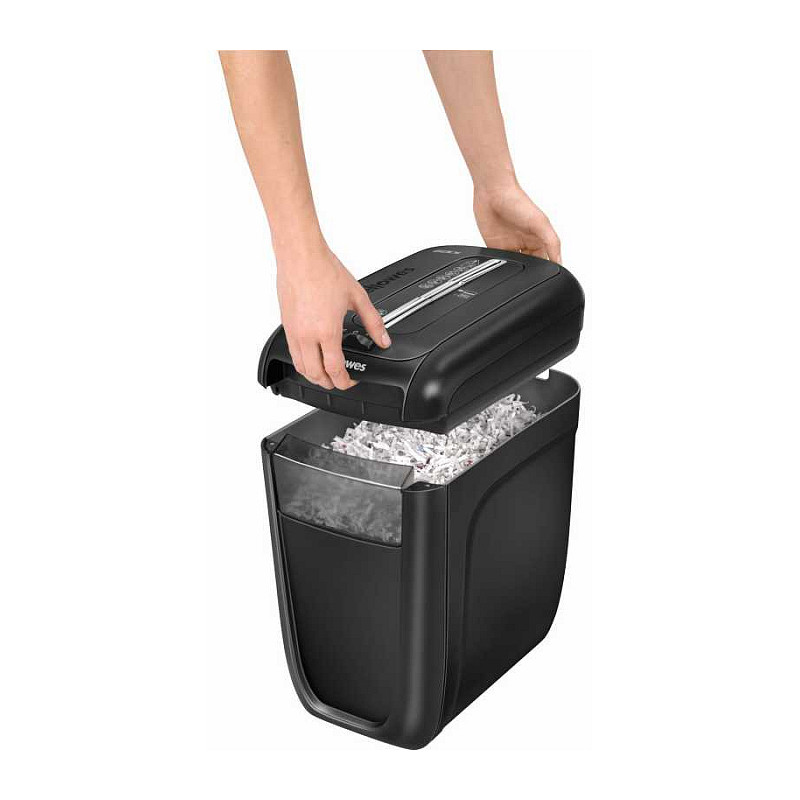 Shredder Fellowes Powershred 60Cs, 10 Fletë, Prerje Kryq, Kosh 22 L – Zezë 4