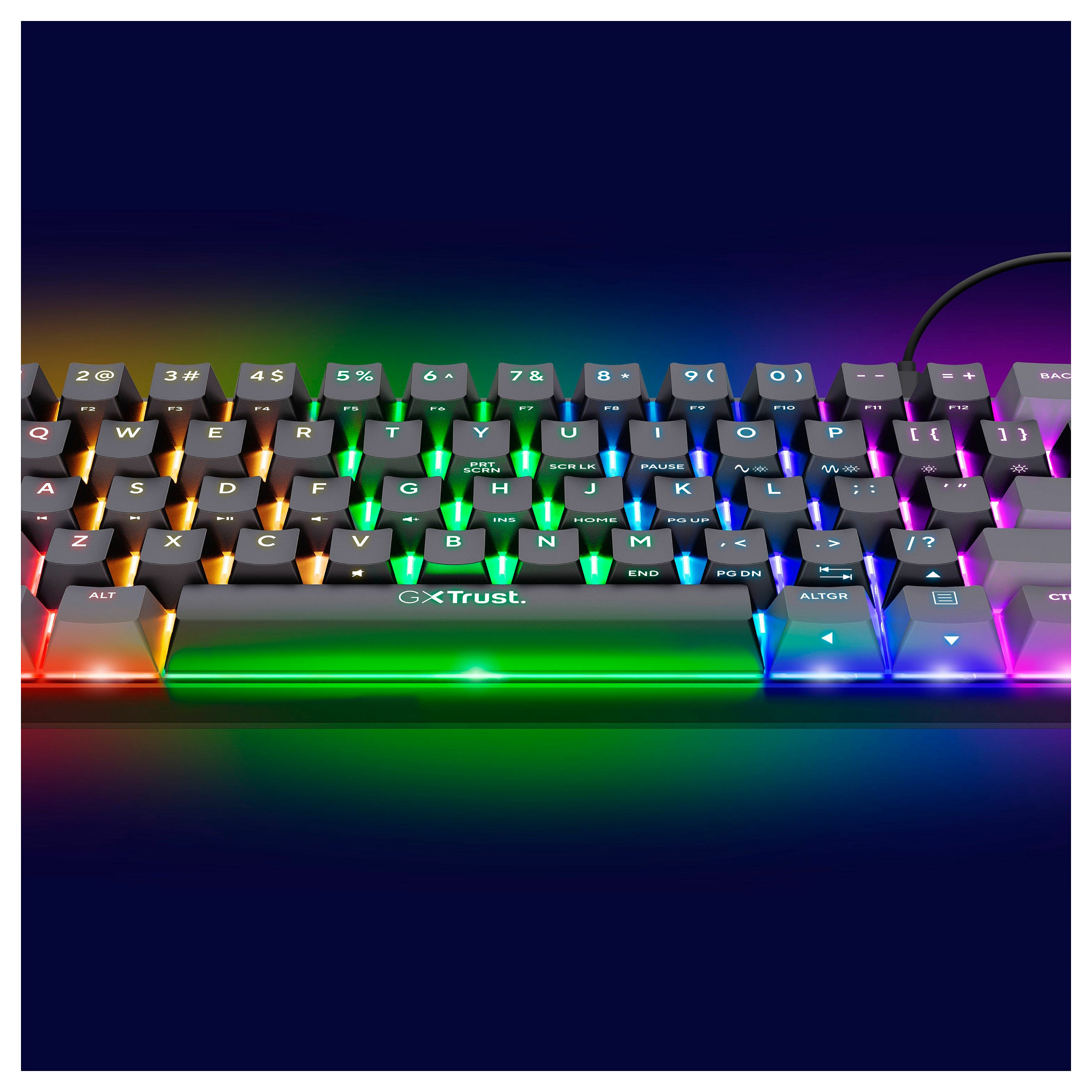 Tastierë Gaming Trust GXT 867 Acira / Wired / QWERTZ / Mekanike / RGB LED / 60% / 61 Taste - Zezë/Gri 10
