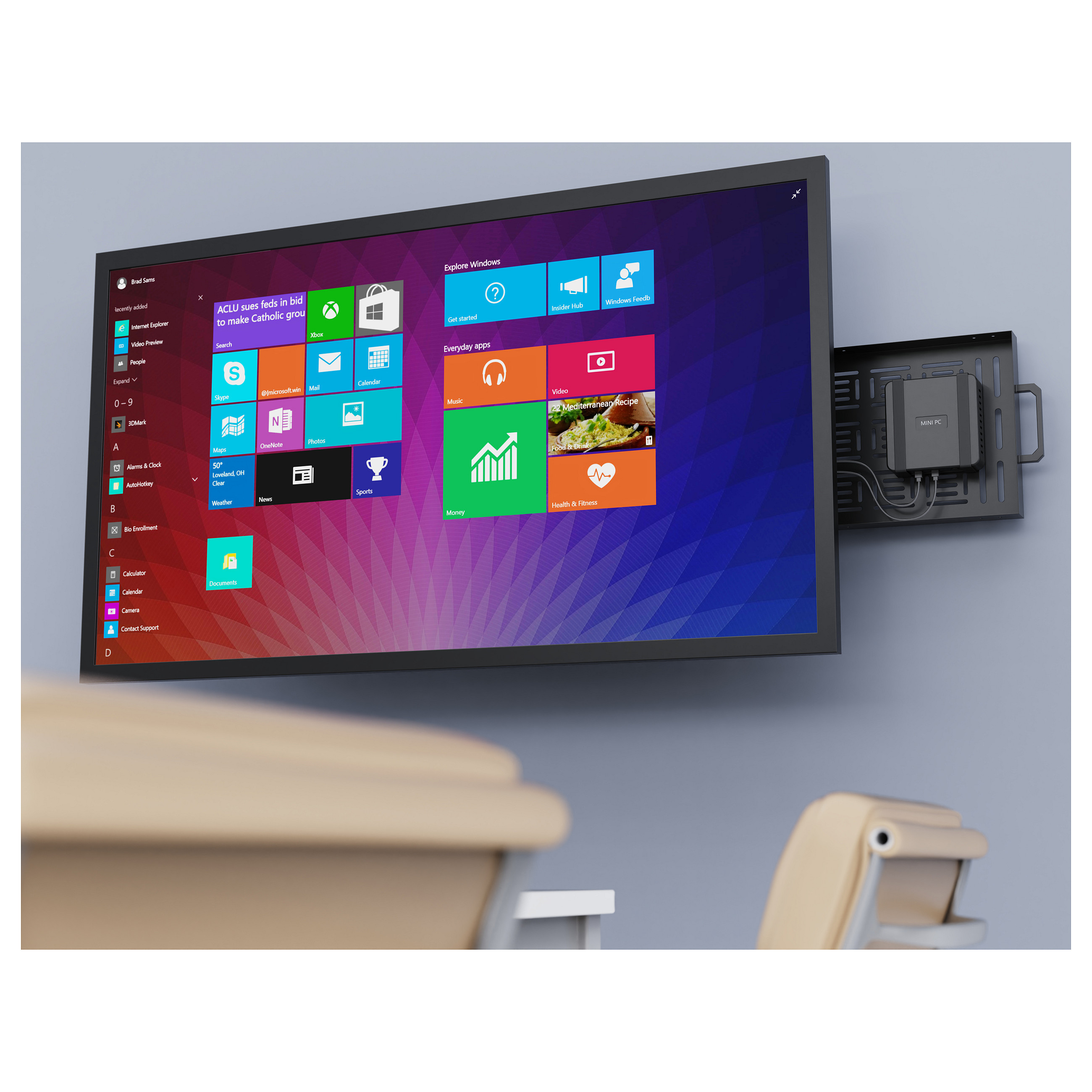 Mbajtëse për TV Vision VFM-W8X6S / 47–90" / deri 90kg / VESA 300x300–800x600 / Tilt / Slide-Out Storage - Zezë 5