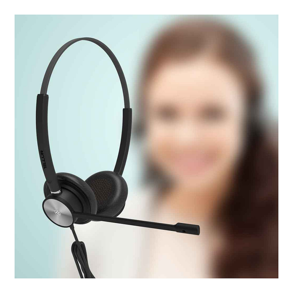Kufje me kabllo Tellur Voice 420 / USB-A + USB-C + Jack 3.5mm / Binaural / 150–10.000 Hz - Zezë 5