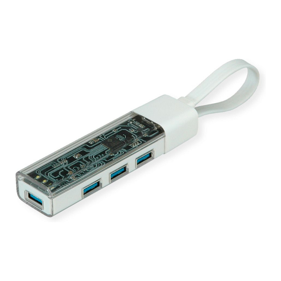 Kabllo USB ROLINE 14.02.5062 interface hub / 0.12 m – Bardhë 5