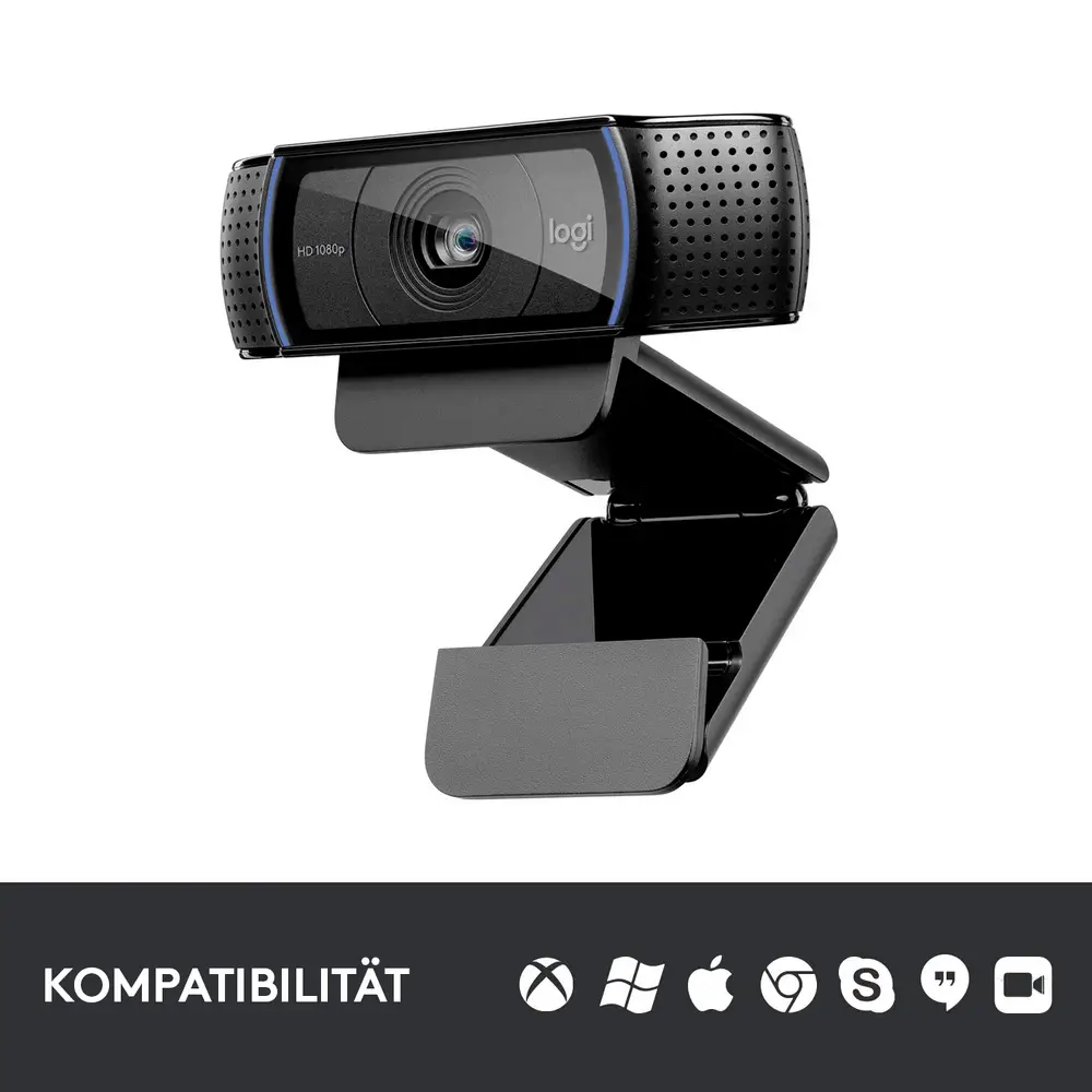 Kamerë Logitech C920 Pro HD / Full HD / 1080p / 30fps / Autofocus / Auto-Light Correction / Stereo Microphone / USB-A - Zezë 3