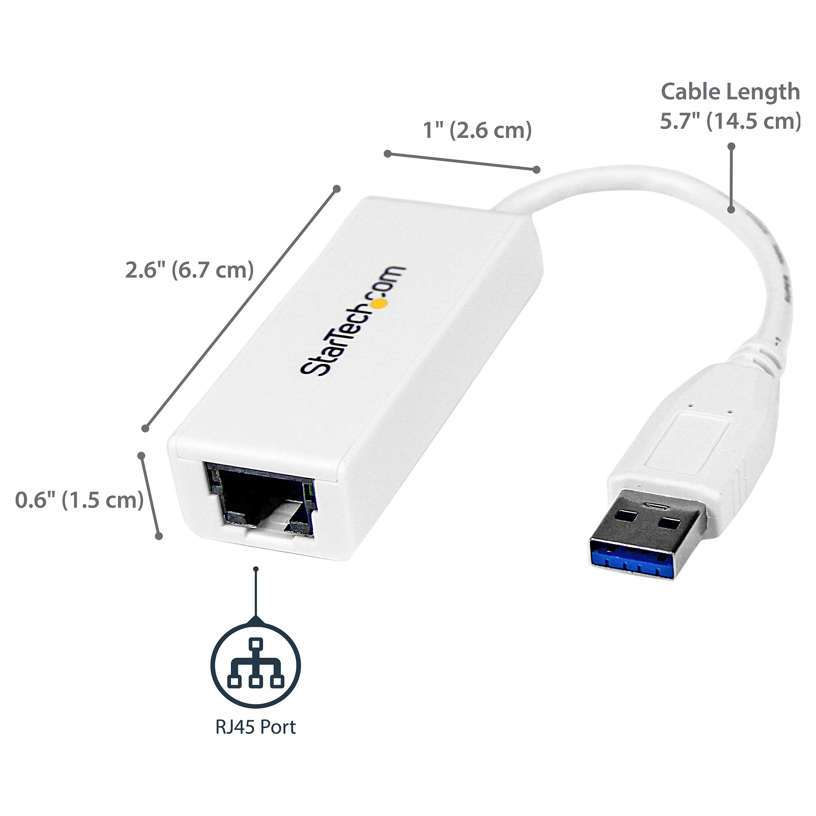 Adapter Rrjeti USB StarTech.com USB31000SW, USB-A 3.0, 1x Gigabit LAN RJ45, 10/100/1000Mbps, ASIX AX88179 - Bardhë 6