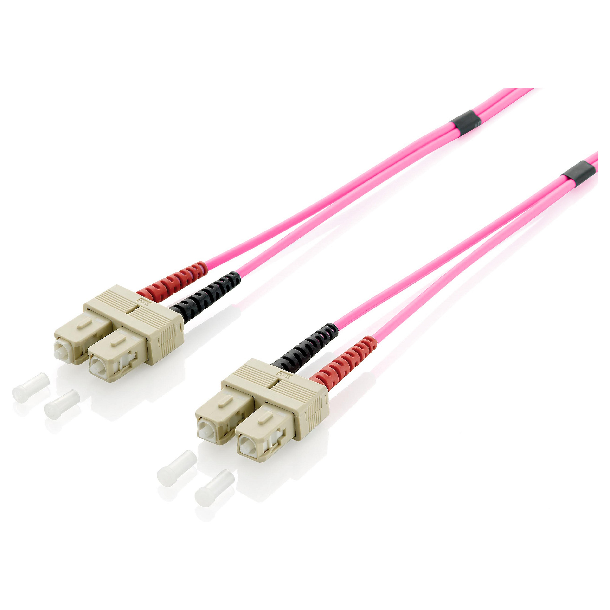 Kabllo për Rrjet Equip LWL Patch Cable SC–SC / 0.50m / Multimode Duplex OM4 – Polybag