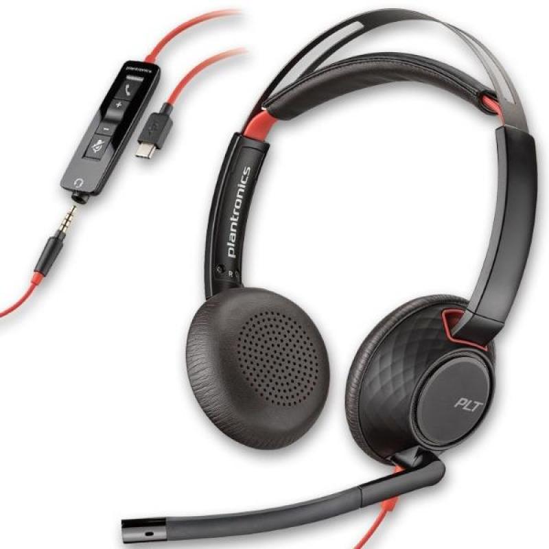 Kufje me kabllo Poly Blackwire 5220 / USB-C Headset + USB-C/A Adapter - Zezë 2