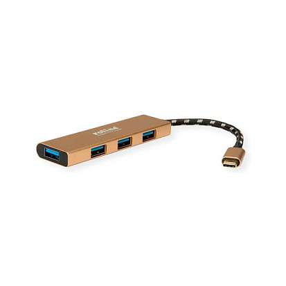 Hub ROLINE 14.02.5049-5 / 4x USB-A / USB-C / USB 3.2 Gen 1 / 5Gbps – Ari 3