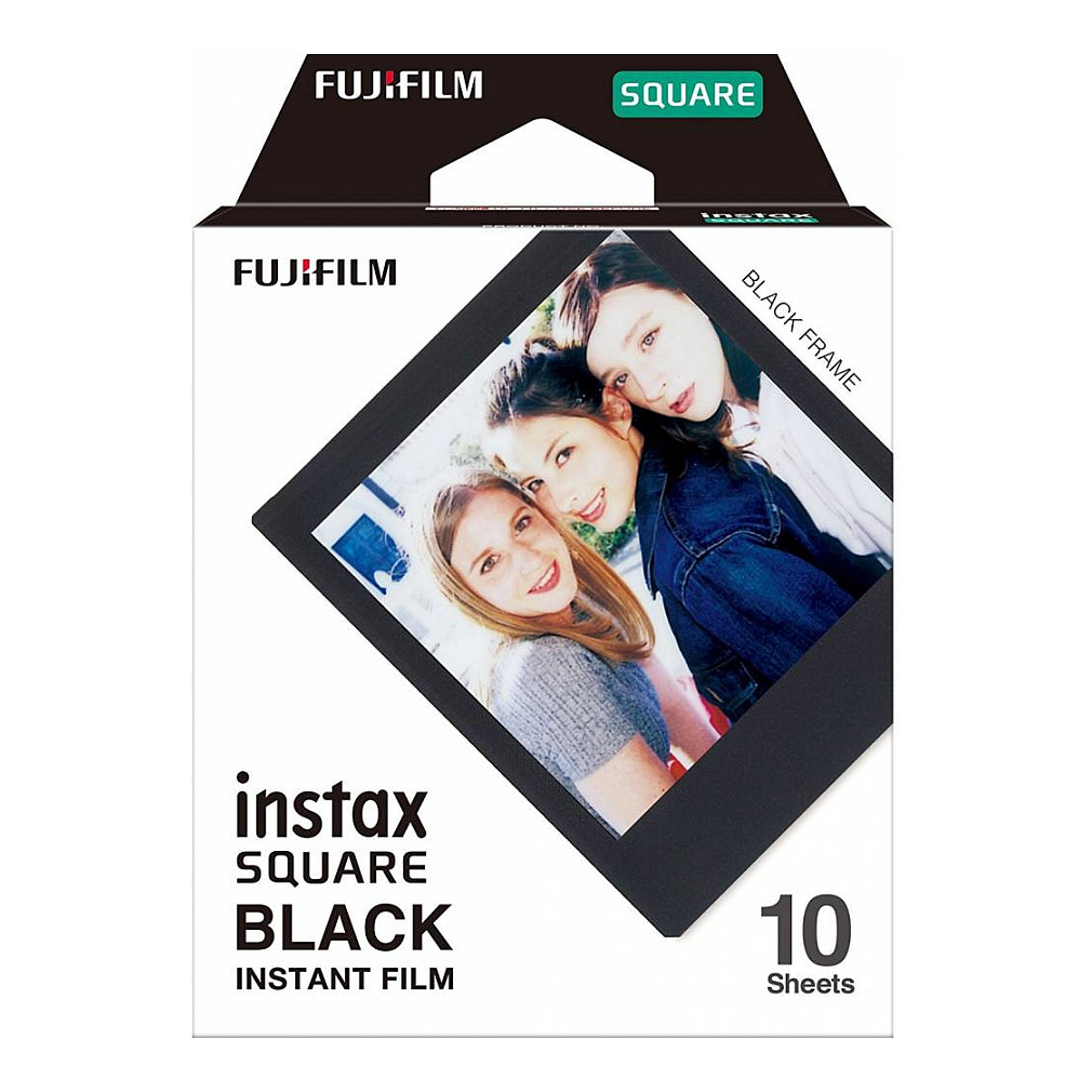 Film fotografik instant Fujifilm Instax Square / Black Frame / ISO 800 / 10 Fletë - Zezë 2