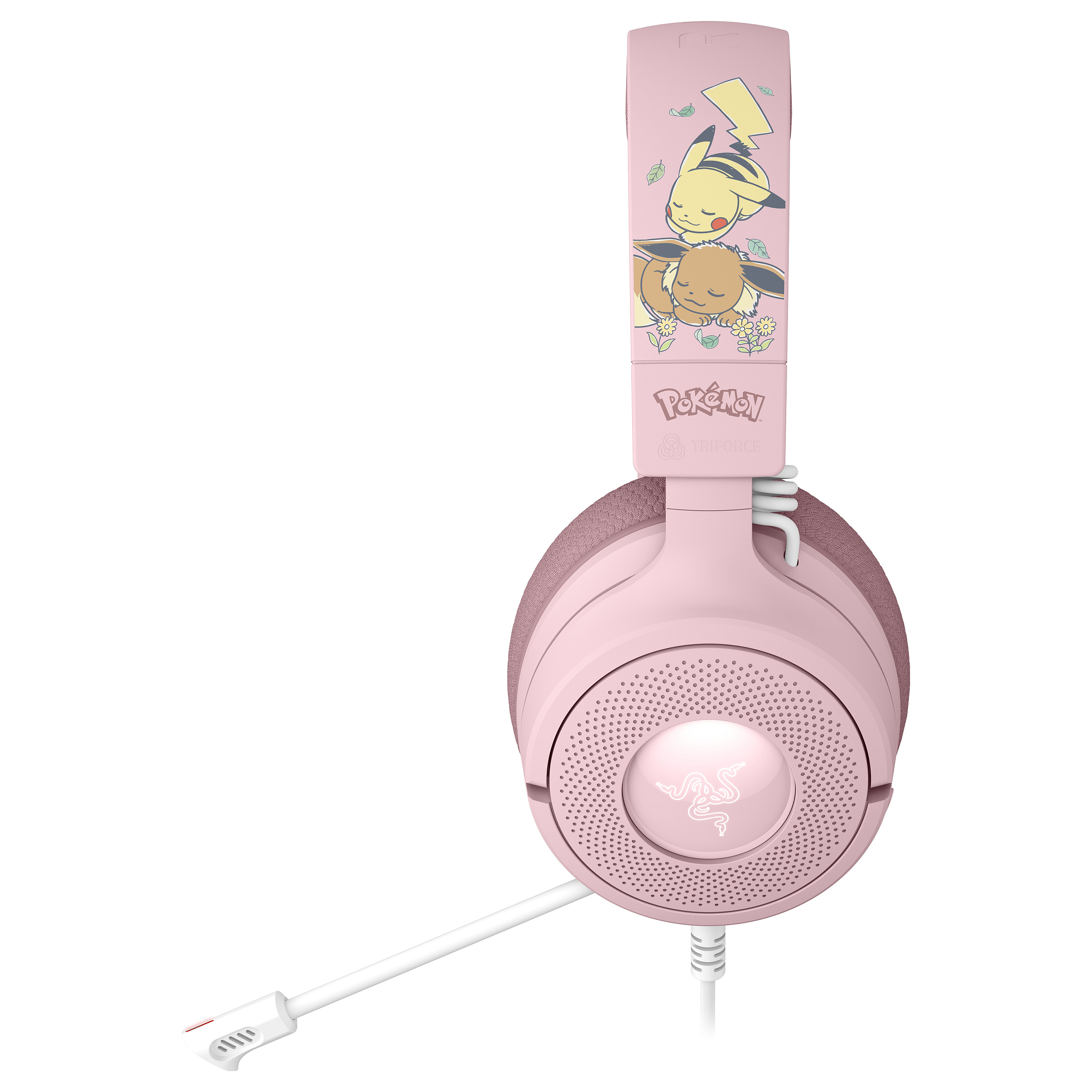 Kufje Gaming Razer Kraken V4 X / Pikachu & Eevee Edition / Wired / 40 mm / USB-C + USB-A / RGB – Rozë 2
