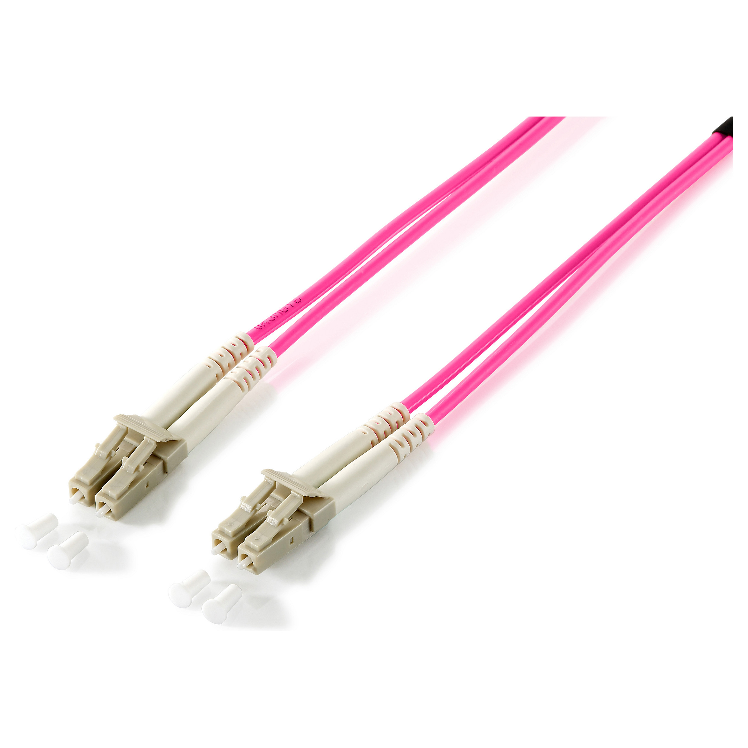 Kabllo për Rrjet Equip LWL Patch Cable LC–LC / 20.00m / Multimode Duplex OM4 / Rozë – Polybag