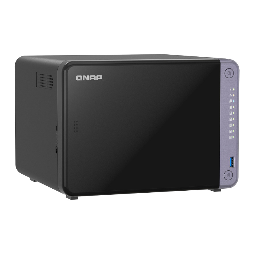 QNAP TS-632X-4G 6-Bay Desktop NAS Server – AL524 Quad-Core 2.0GHz, 4GB DDR4, Dual 10GbE SFP+, Dual 2.5GbE 4