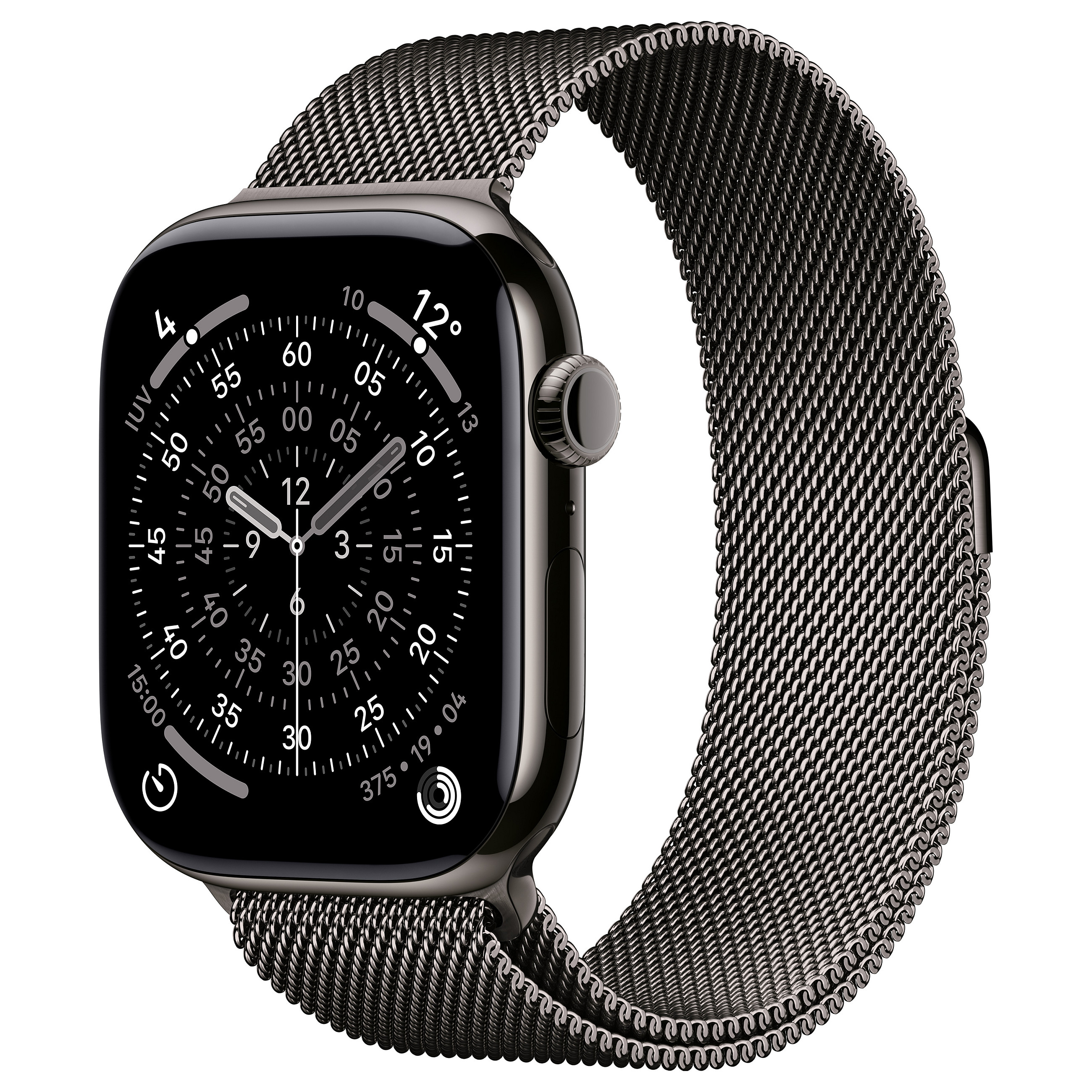 Apple Watch Series 11, 46mm, GPS + Cellular, Slate Titanium, Slate Milanese Loop - M/L