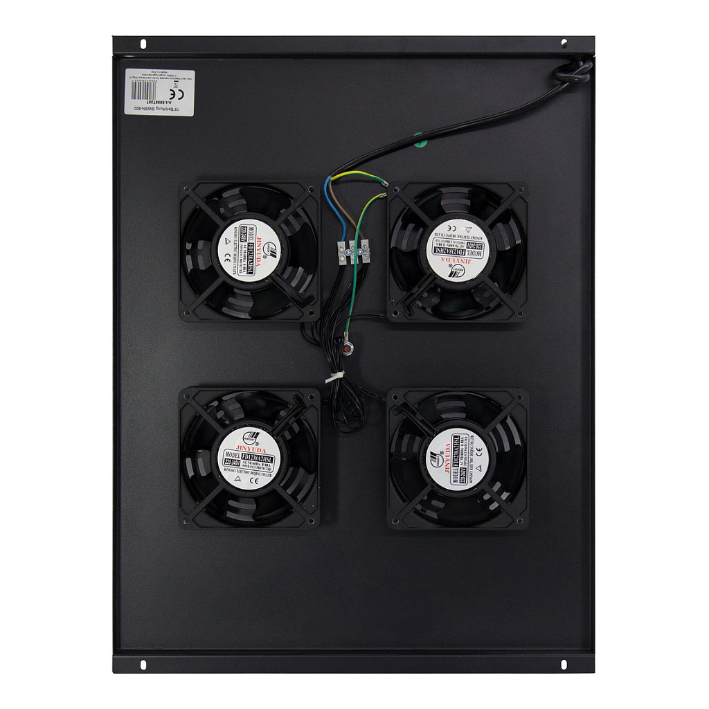 Ftohës për Kasë Inter-Tech SWSN-800 / 4x Ventilator / 19" / 240V AC / 413 × 547 × 39mm – Zezë