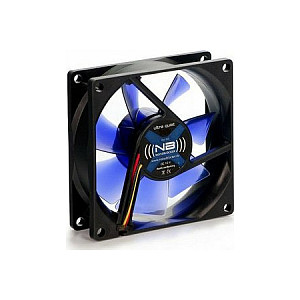 Ftohës për Kasë Noiseblocker BlackSilent Fan X1 / 80mm / 25mm / 1300 RPM / 26 m³/h / 10 dBA / 3-Pin / NB-Slics – Zezë