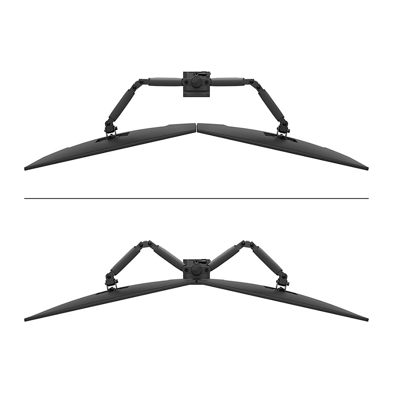 Mbajtëse për Monitor Neomounts DS60-600BL2 / 2 Monitorë / 10–32" / deri 8kg për Monitor / VESA 75x75 & 100x100 / Full Motion - Zezë 9