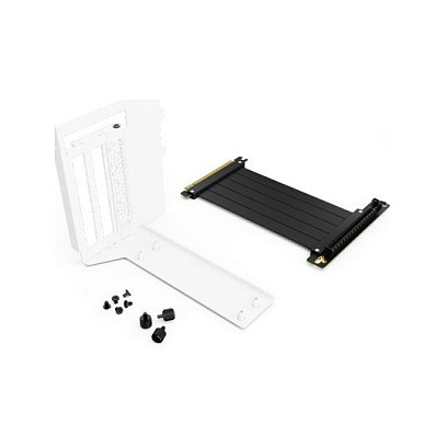 Sharkoon Rebel C Series Vertical Graphics Card Kit 4.0 – Mount with PCIe 4.0 Riser Cable (White, for Rebel C50 ATX Case)