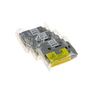 Shirit për Printer G&G 14978 / 3 Copë / Kompatibil me Brother TZe-231 / I Laminuar / 12 mm × 8 m / Shkrim i Zi mbi të Bardhë 2