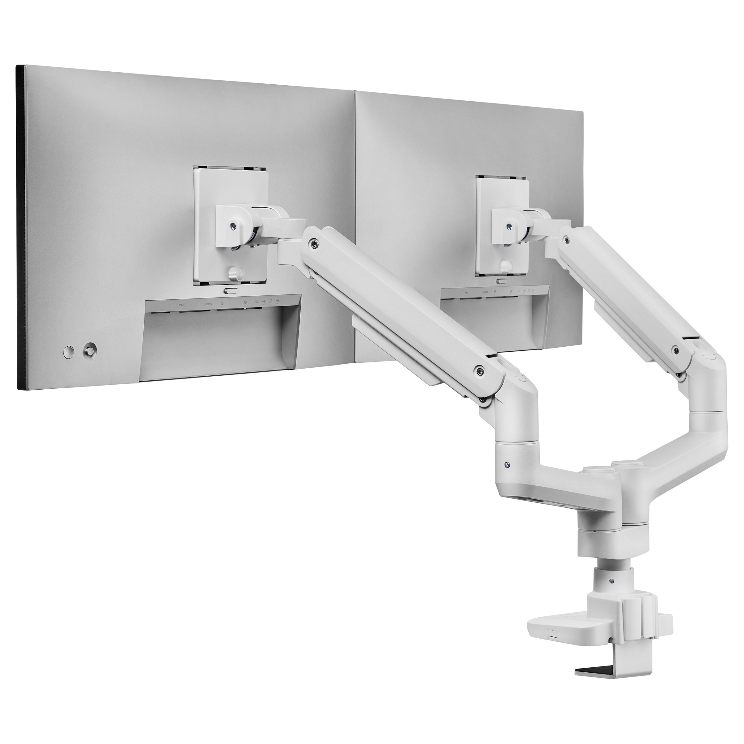 Mbajtëse për Monitor Equip 650183 / 2 Monitorë / 17–35" / deri 20kg për Monitor / VESA 75x75 & 100x100 / Gas Spring / Rotacion 360° - Bardhë 4