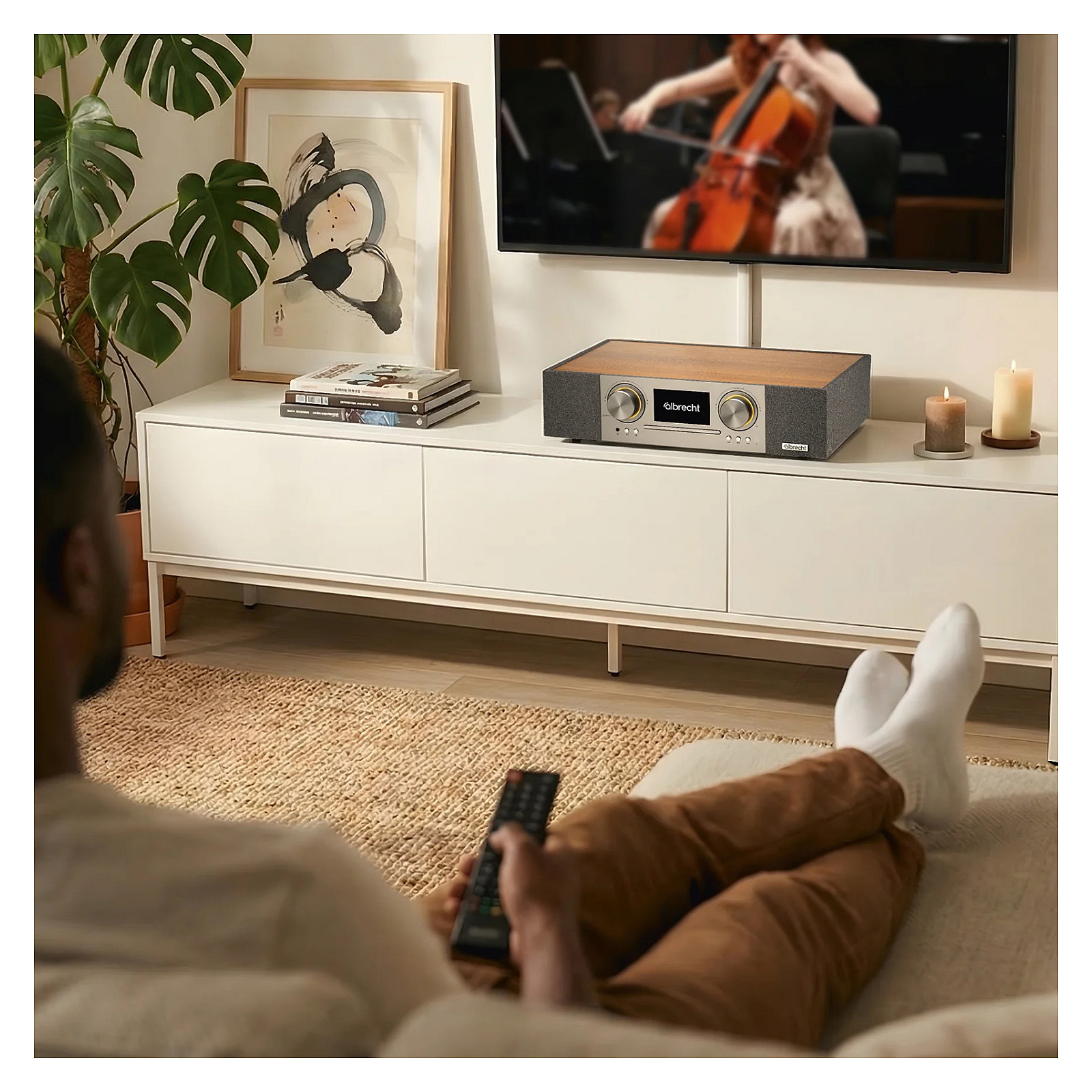 Radio Interneti Albrecht DR 1000, CD, DAB+, FM, Wi-Fi, Bluetooth, 30 W, Ekran LCD 4.3" – Kafe 3
