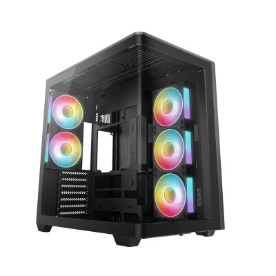Kasë DeepCool CG530 4F / Mid-Tower / 4x120mm ARGB / USB Type-C / Xham i Temperuar - Bardhë 9