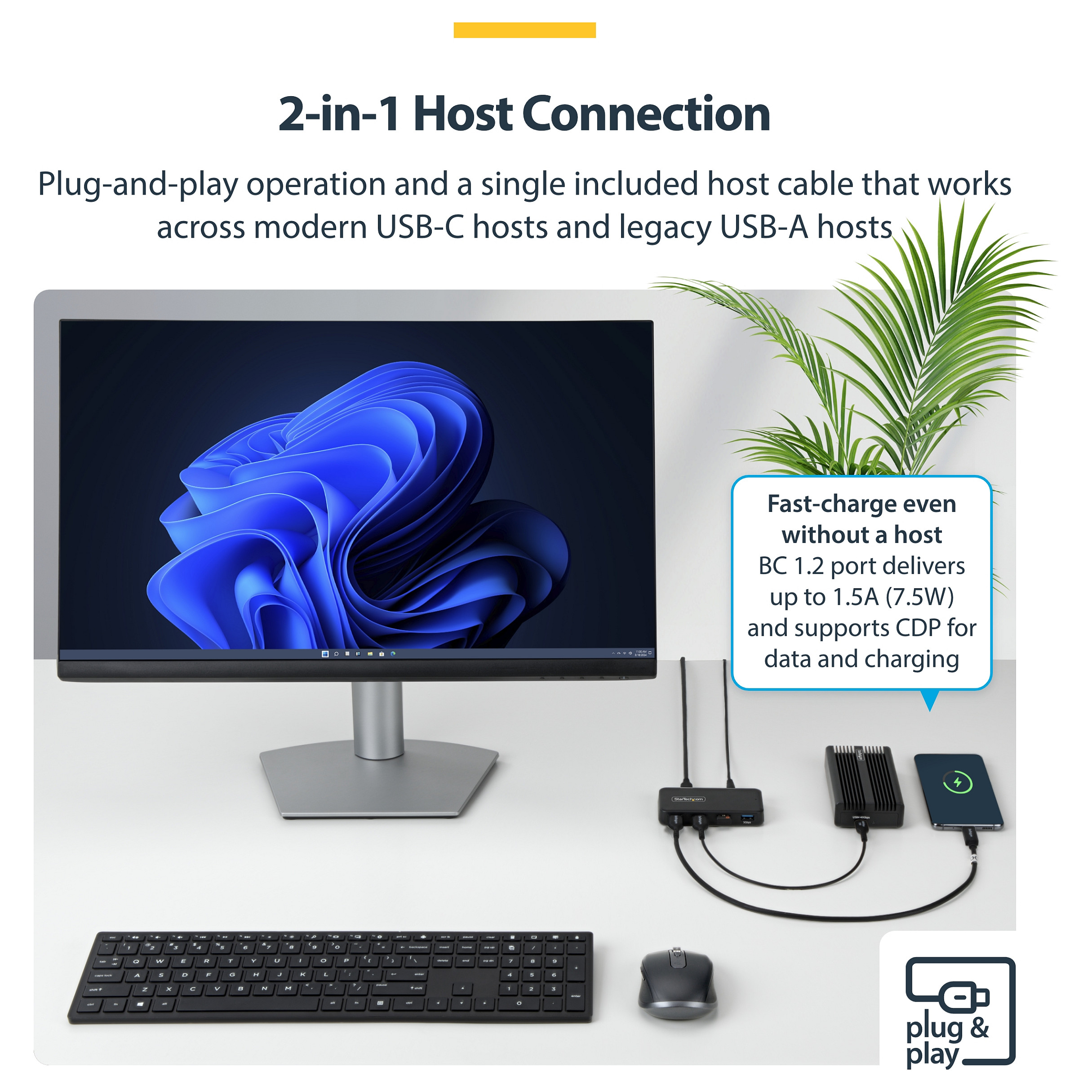 Hub StarTech.com 311UE-USB-HUB, 3x USB-A, 1x USB-C, 5Gbps, 36W - Zezë 6