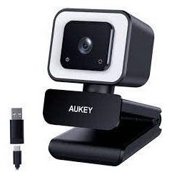 Webcam Aukey PC-LM6 Stream Series / Full HD 1080p / 1/3" CMOS / Ring Light / Mikrofon – Zezë