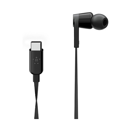 Kufje me kabllo In-Ear Belkin ROCKSTAR / USB-C / Mikrofon / Kontroll në Kabllo / 1.12m – Zezë 4