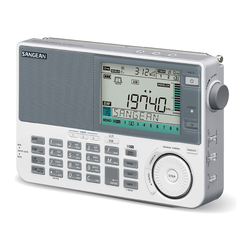 Radio portative Sangean ATS-909X2, AM, FM, LW, SW, ekran LCD, dalje kufjesh 3.5 mm - Bardhë 2